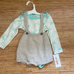 Cat & Jack fox sweater romper 12 months